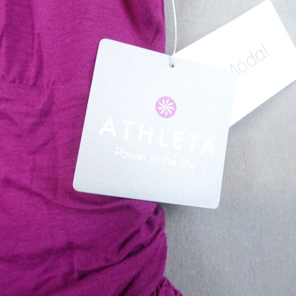 NWT Athleta Jura Dress Womens Small Raspberry Retro Pullover Sleeveless Pockets - Picture 2 of 10